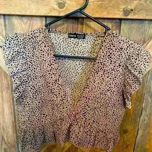 Animal print crop top